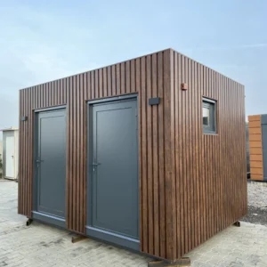 Conteneur sanitaire avec douche et WC séparés
